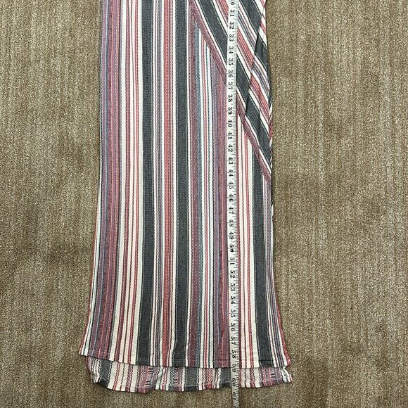 BCBGmaxazria Spaghetti Strap Dayln Stripe Jacquard Maxi Slit Dress Women Medium - Picture 7 of 10